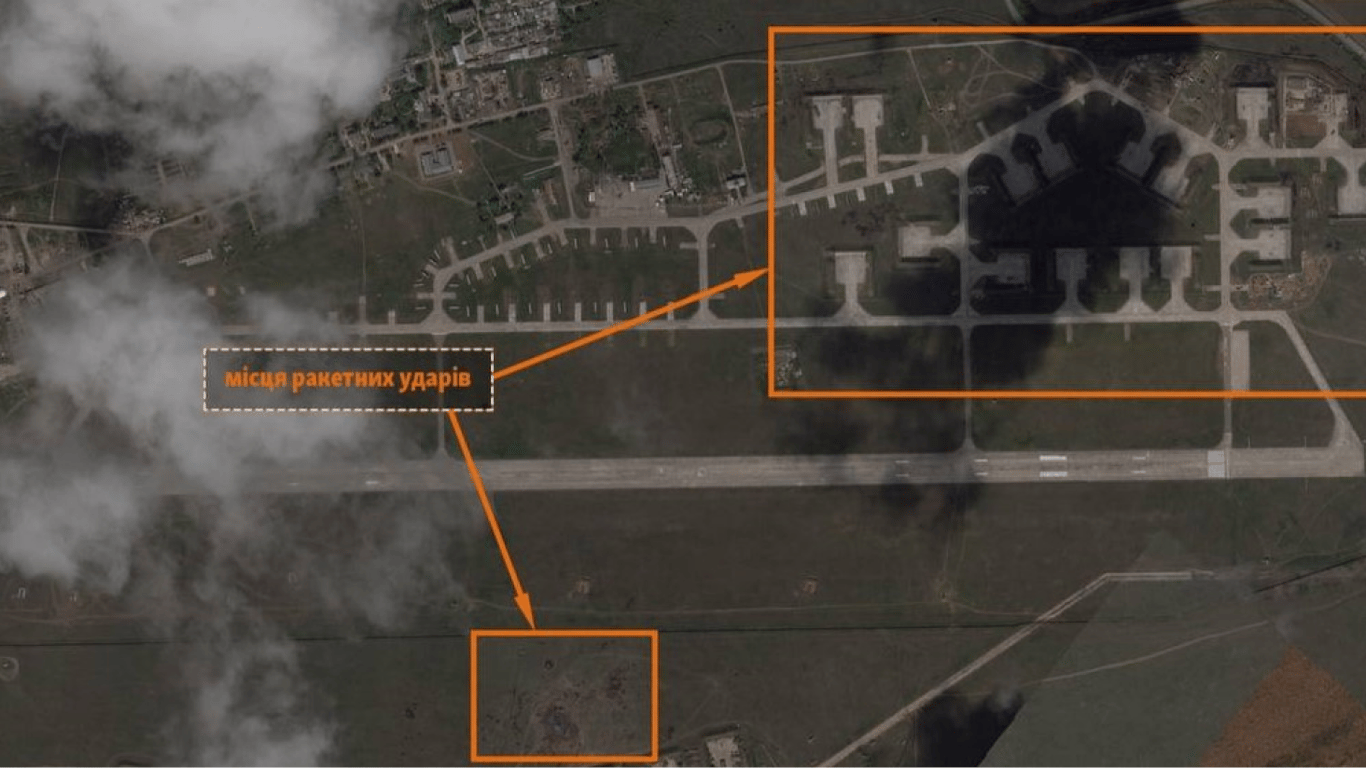 З'явилися перші супутникові знімки наслідків ударів ЗСУ по аеродрому в Джанкої