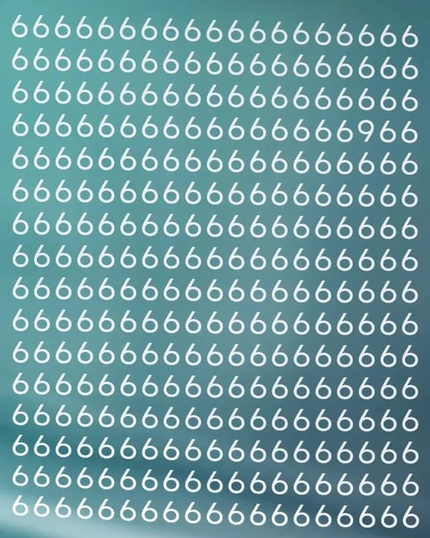 Сложная оптическая головоломка - найдите 9 среди 6 за пять секунд - фото 1