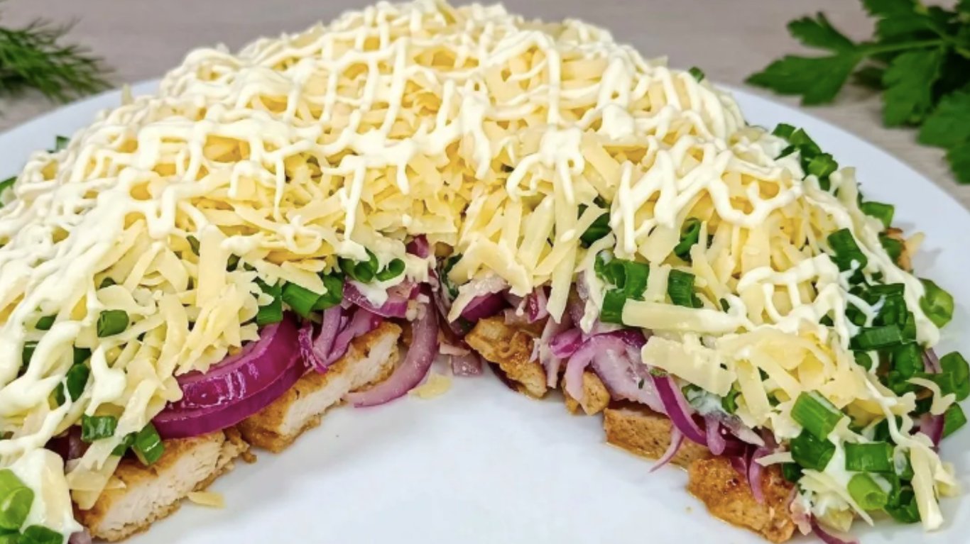 рецепт салату з куркою