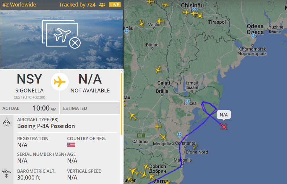 Boeing P-8A Poseidon на патрулюванні 21 червня
