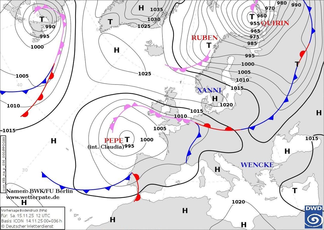 Прогноз погоди на 15 листопада