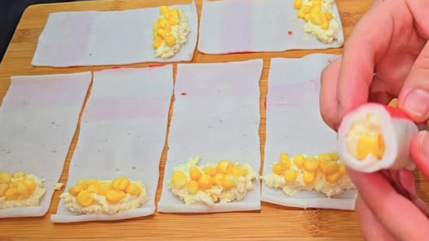 закуска з крабових паличок, простий рецепт