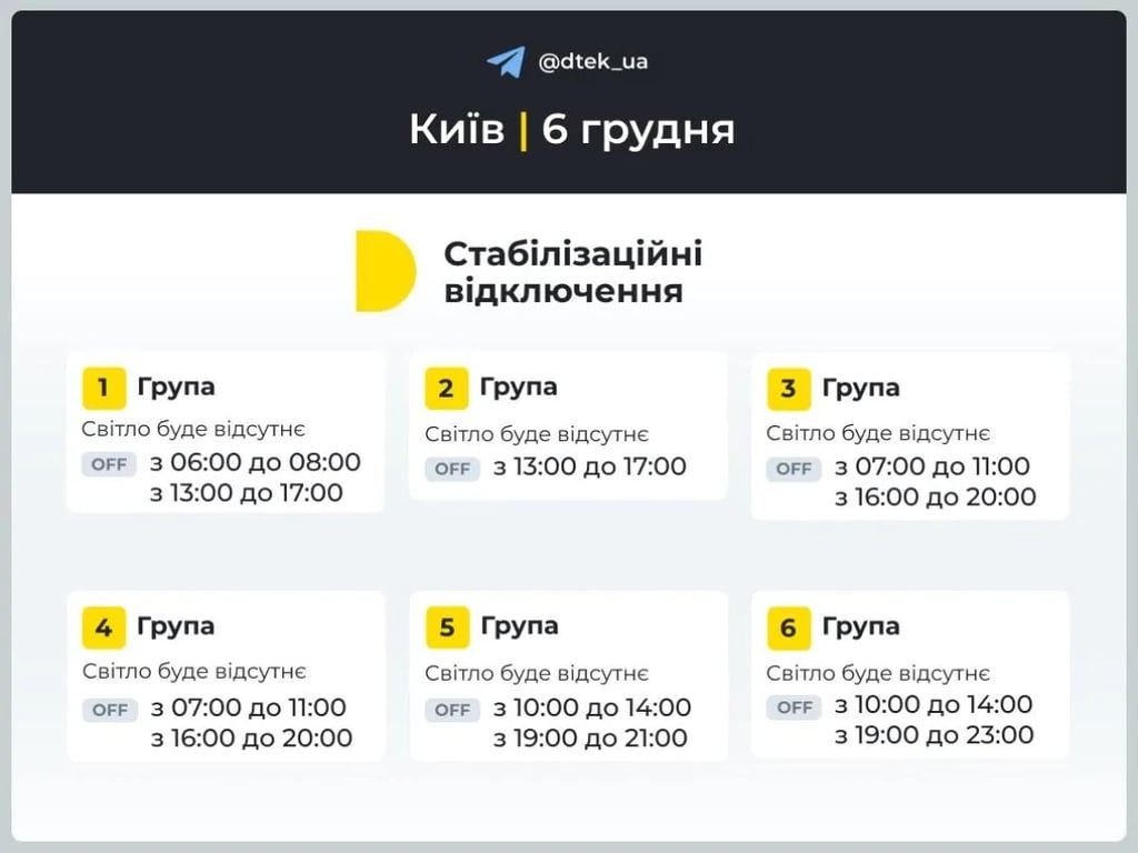 Киев и область завтра будут без света - актуальные графики - фото 1