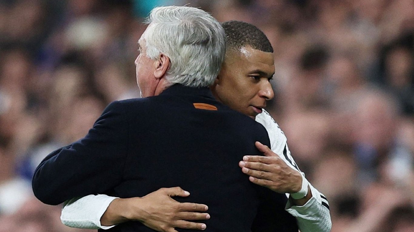 Карло Анчелотти и Килиан Мбаппе