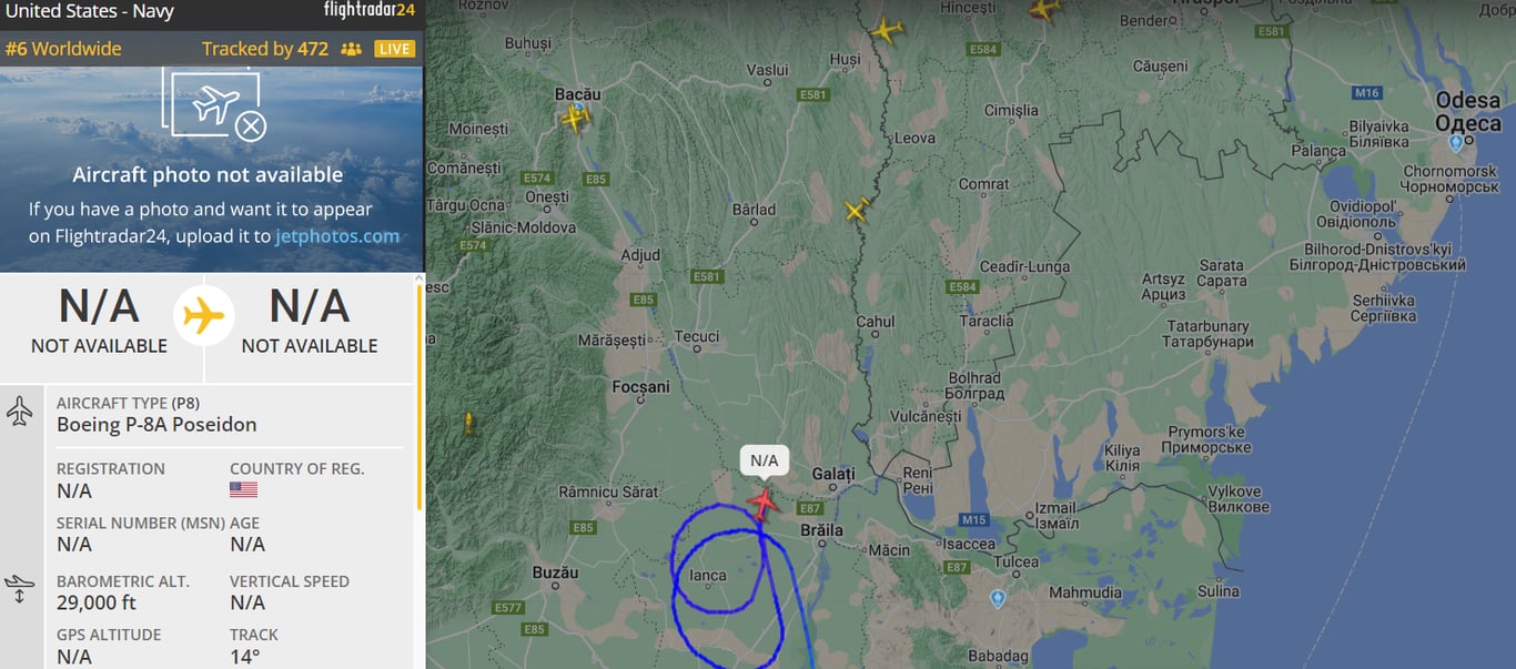 Разведчик Poseidon с дозаправщиком — у границ Одесчины снова патрулируют самолеты НАТО - фото 1