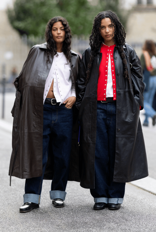 leather trench coat defines Fall 2025 fashion