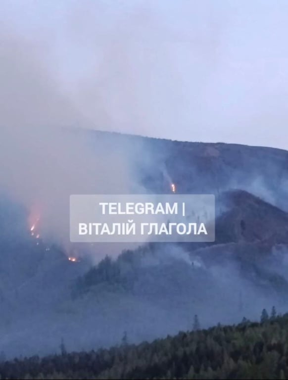 На Закарпатье горит лес