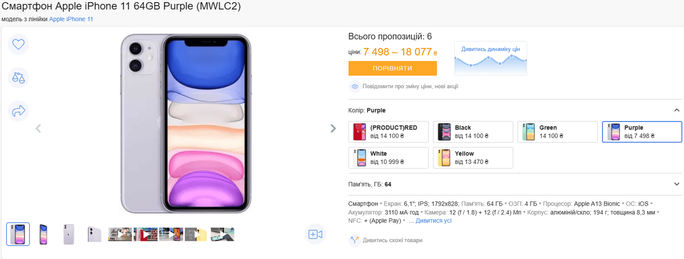 Актуальные цены на iPhone 11
