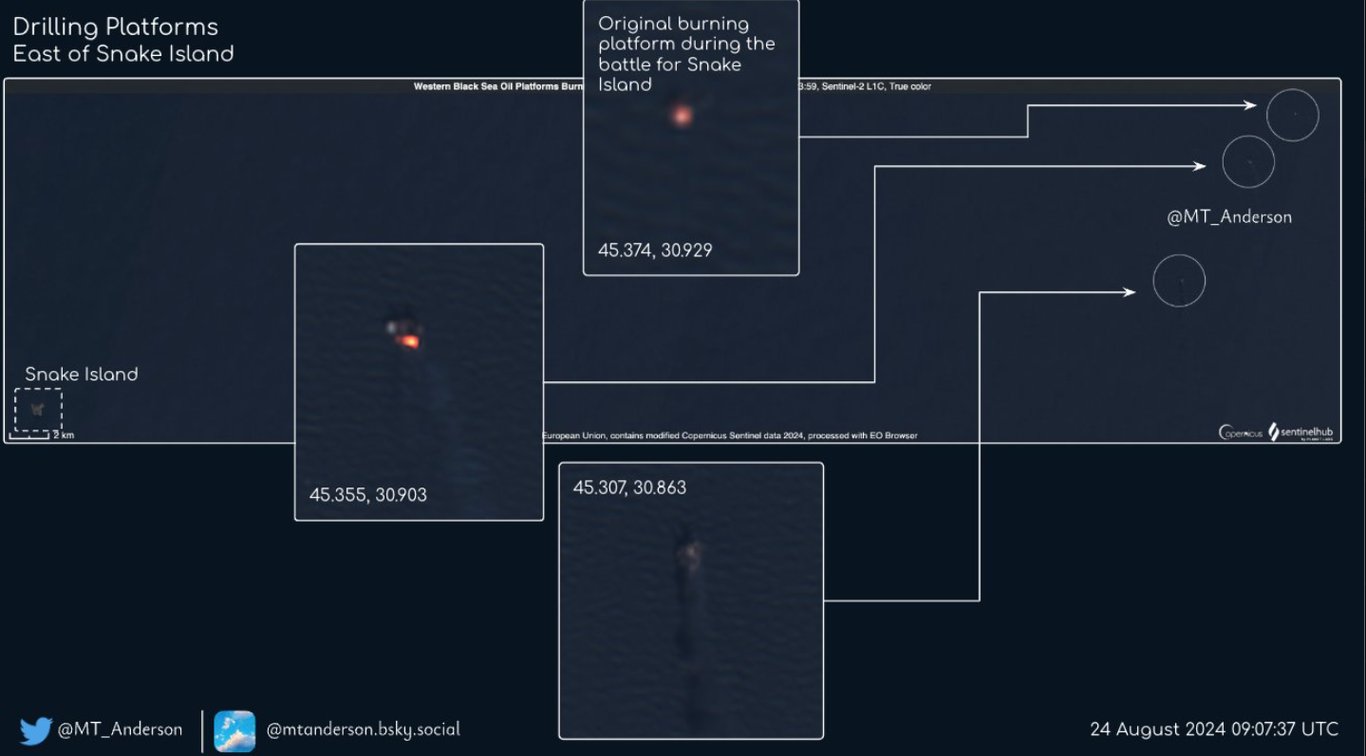 "Вишки Бойка" горять у Чорному морі