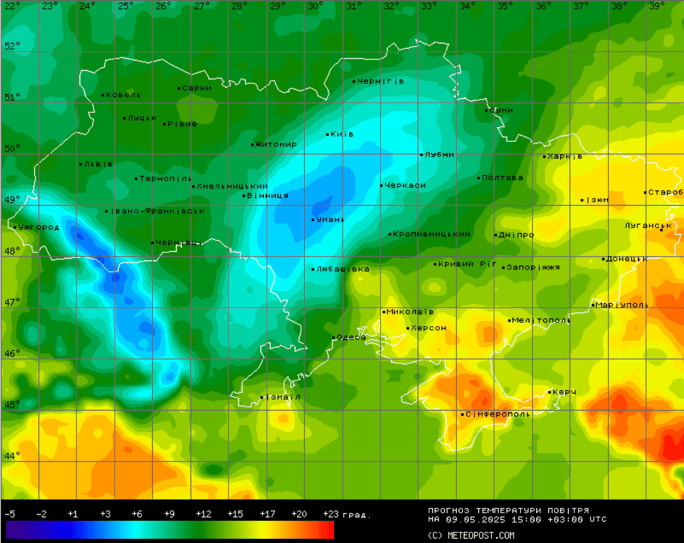 Погода в Україні 9 травня