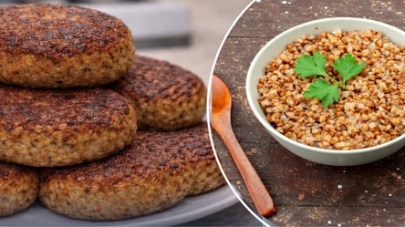 Пісні котлети замість м'ясних — 1 склянка гречки та 1 цибулина - 285x160