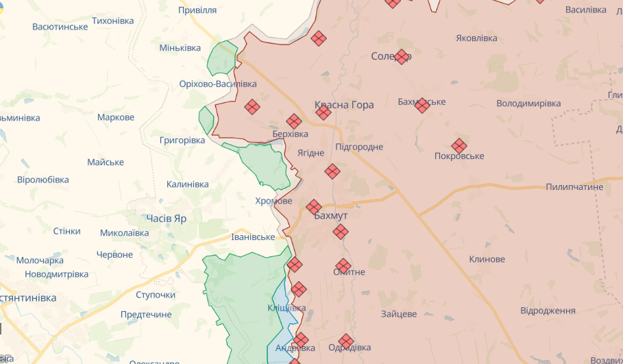 Карта бойових дій на 9 вересня