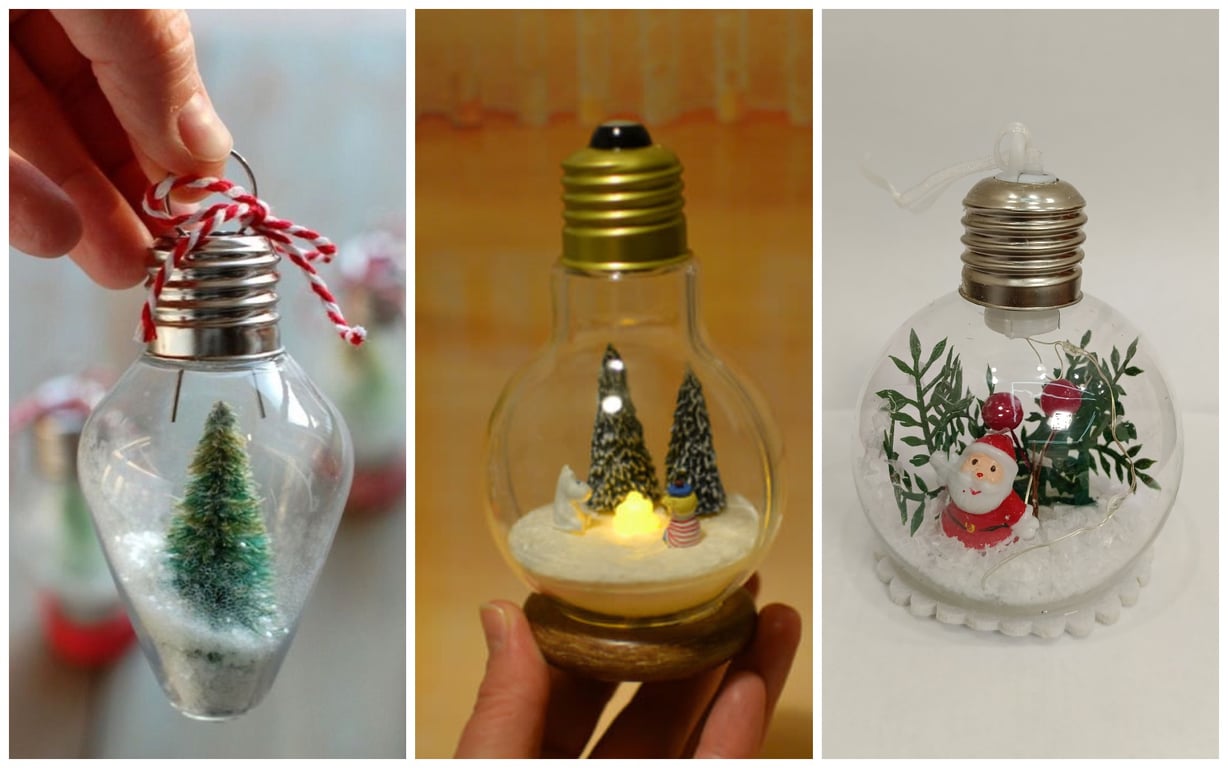Мініатюрні композиції всередині лампочки