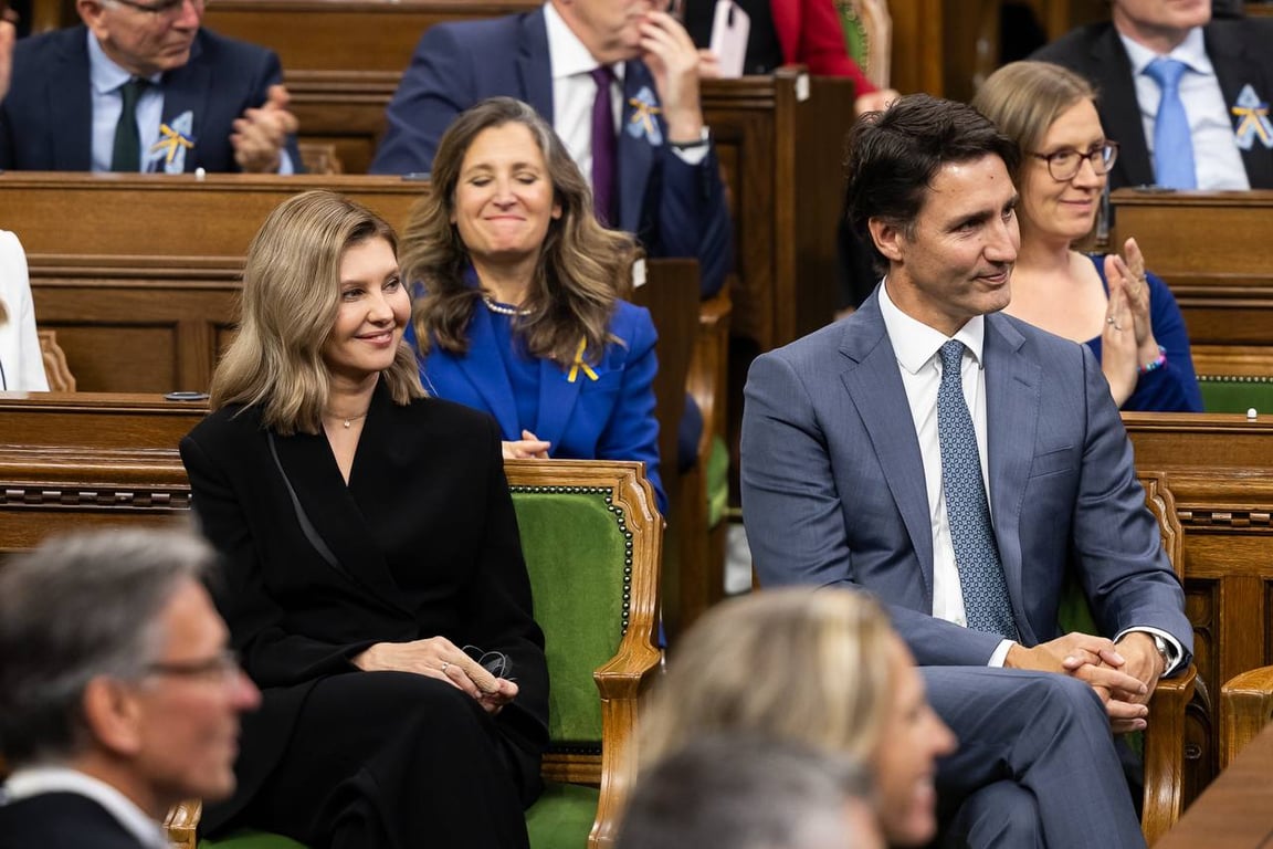 Президент Украины Владимир Зеленский и Первая леди Елена Зеленская с визитом в Канаду