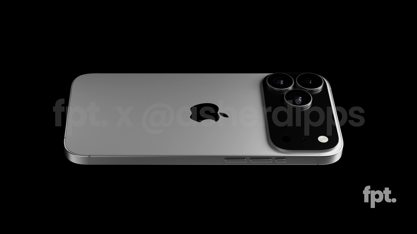 Рендер зовнішнього вигляду блоку камер iPhone 17 Pro