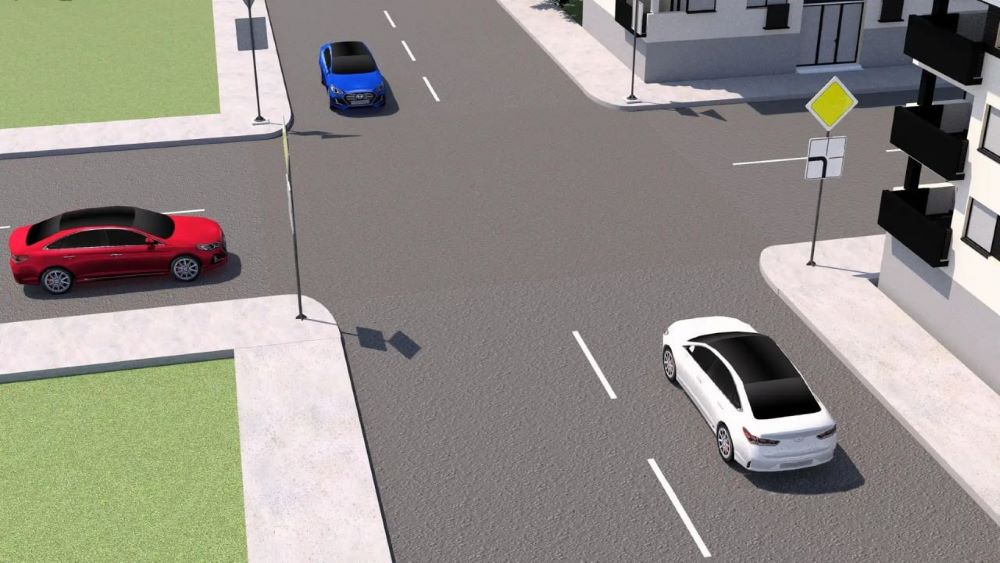 Тест з ПДР — кожен водій має знати черговість роз'їзду на перехресті - фото 1