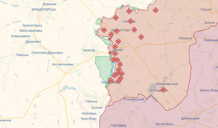 Карта бойових дій станом на 24 жовтня