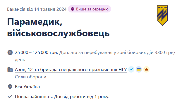 Бійці потребують медичної допомоги — у полку "Азов" з'явилася вакансія парамедика - фото 1