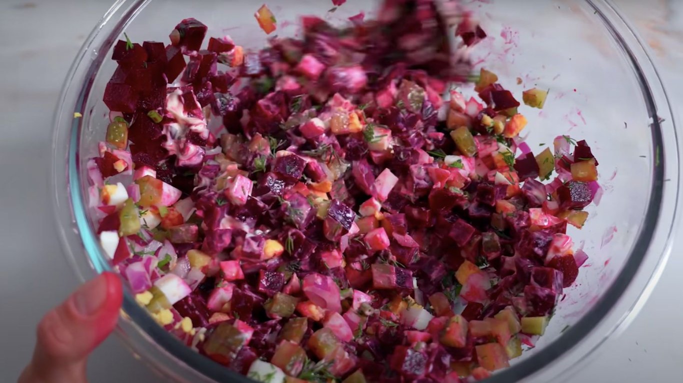 рецепт салата со свеклой вместо винегрета 