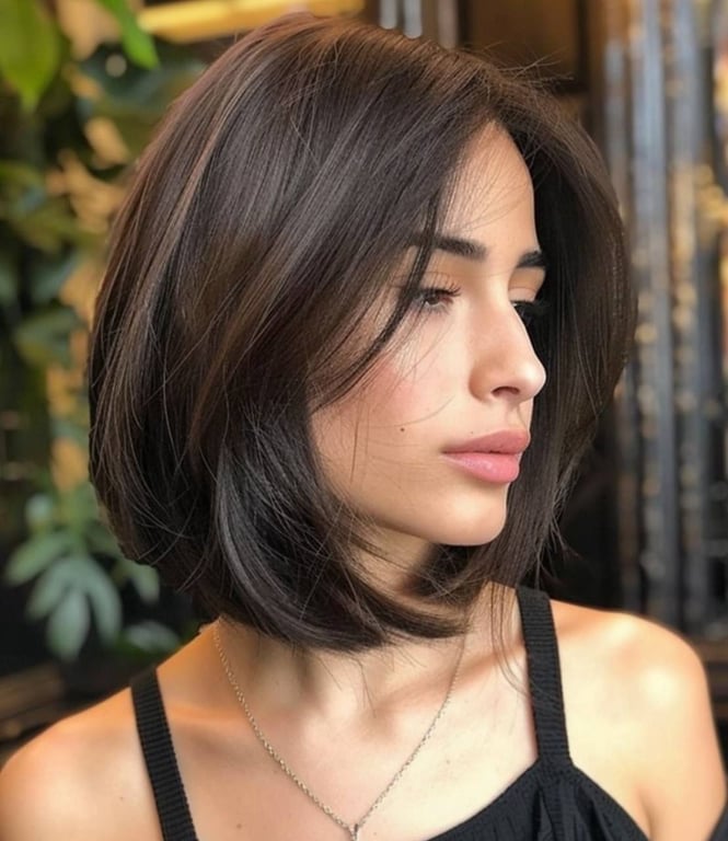 This haircut is easy to make voluminous