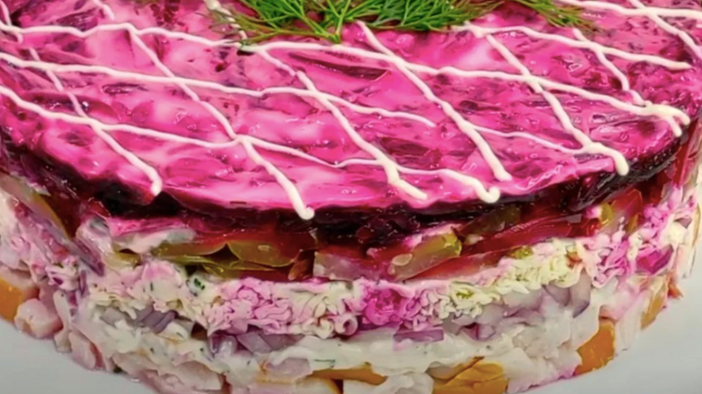 рецепт слаату шуба з куркою