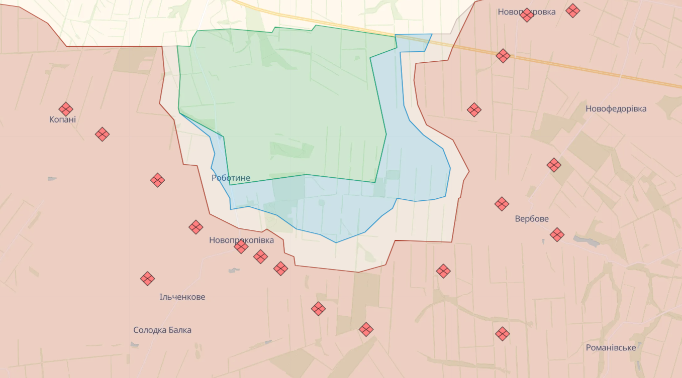 Карта бойових дій від Deepstate