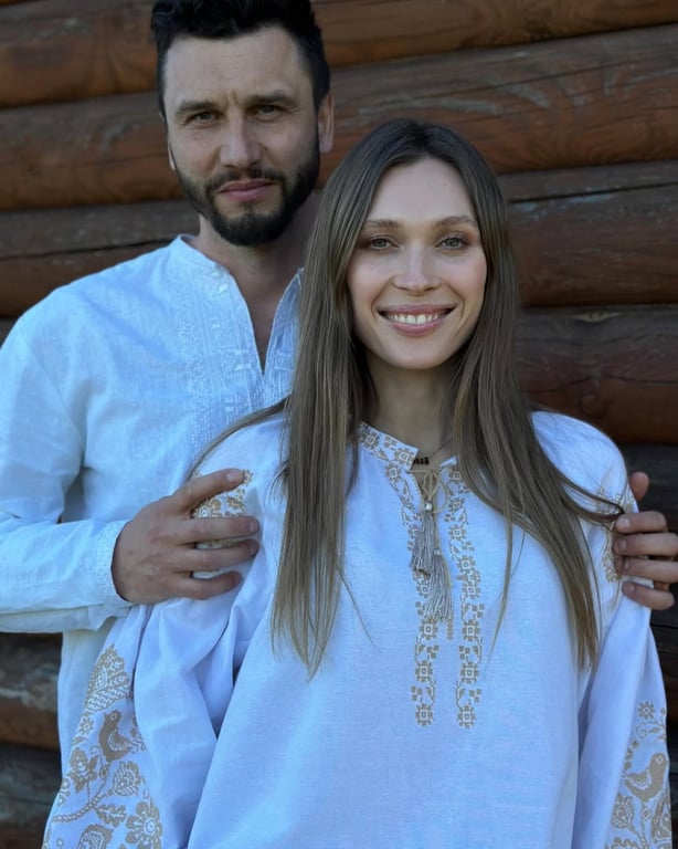 Олена Світлицька з чоловіком - фото