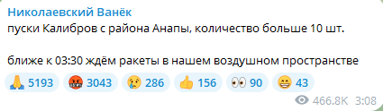 Уночі 7 березня 2025 року з Чорного моря запустили "Калібри"