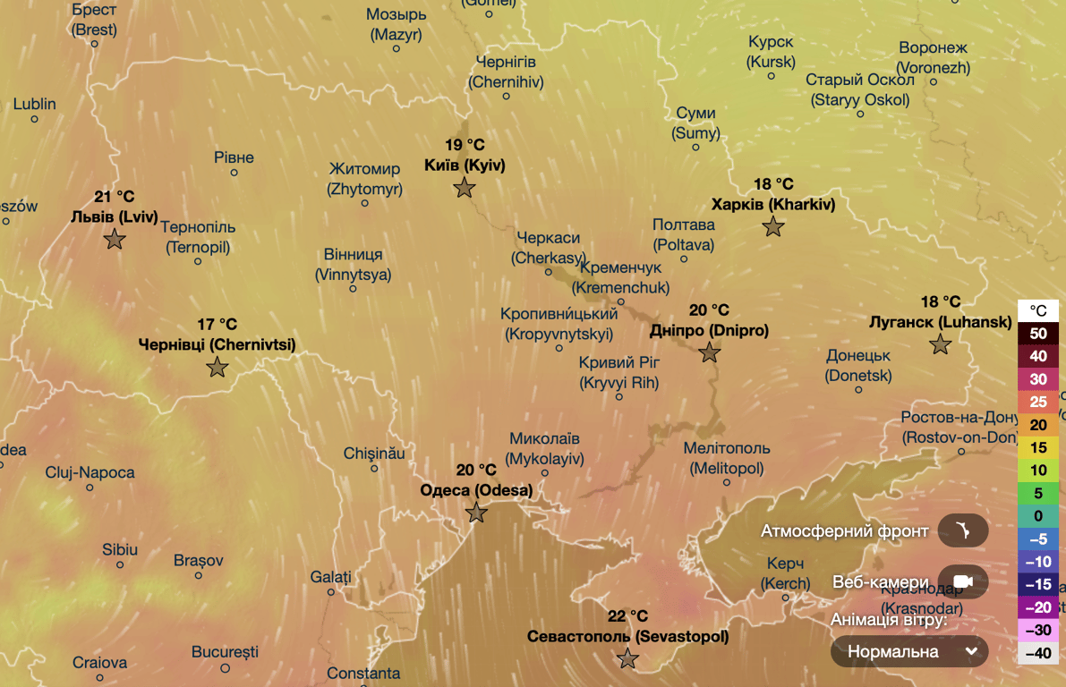 карта погоди