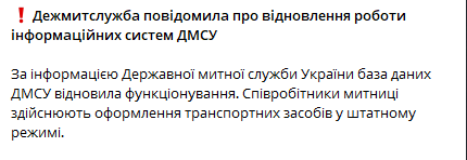 Митниця відновила роботу бази даних після збою — деталі - фото 1