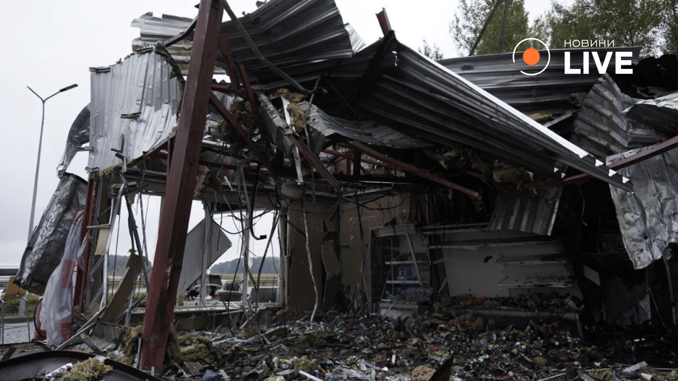 Удар по АЗС на Полтавщині - фото