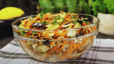 Салат з баклажанами "Золоте курча" — 4 інгредієнти та 10 хвилин - 285x160