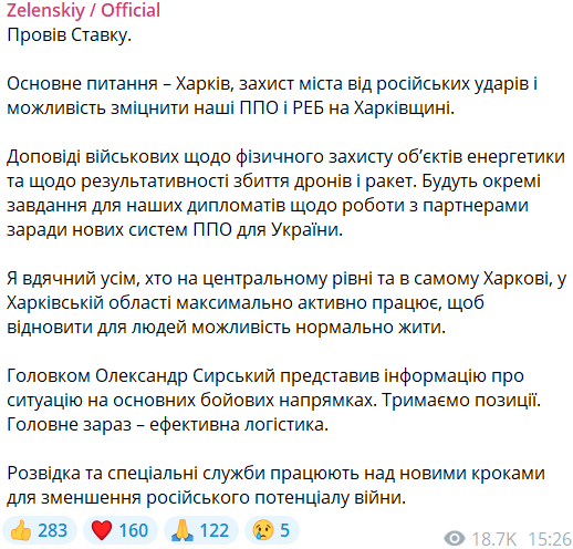 Ставка Зеленського 8 квітня