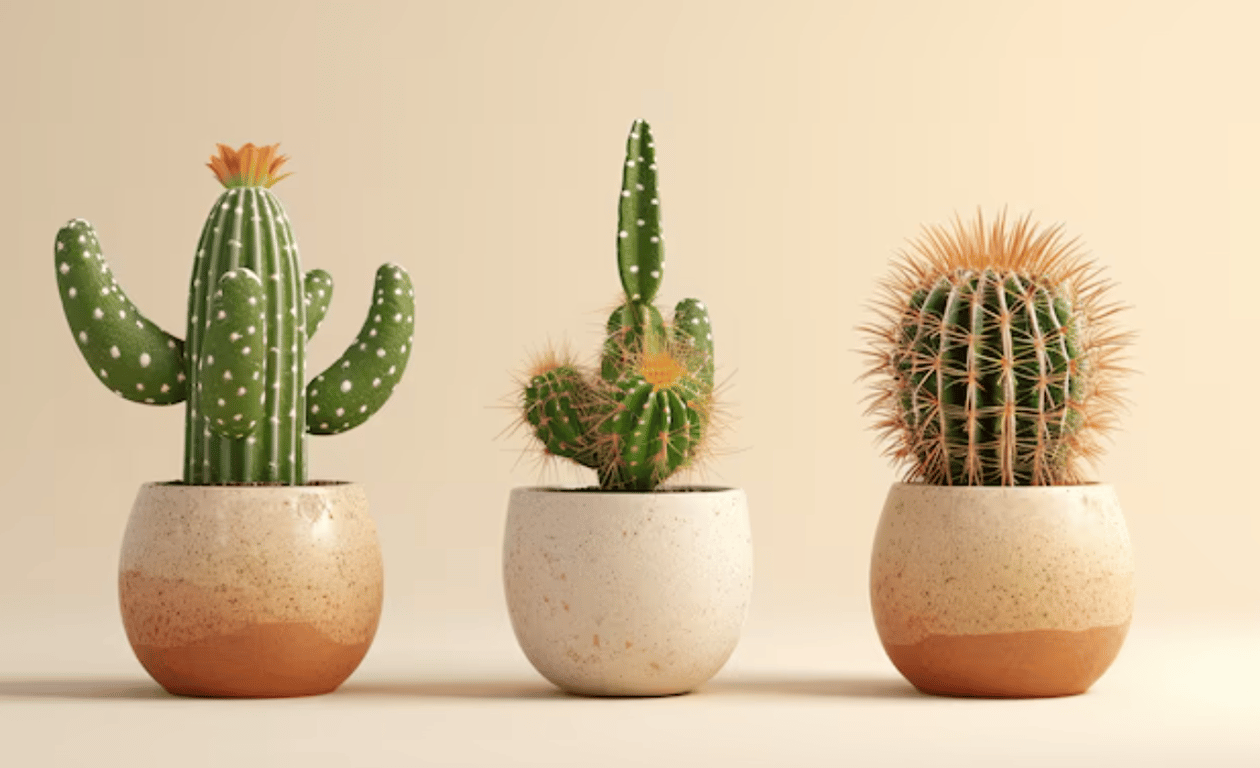 Три кактуса разной формы