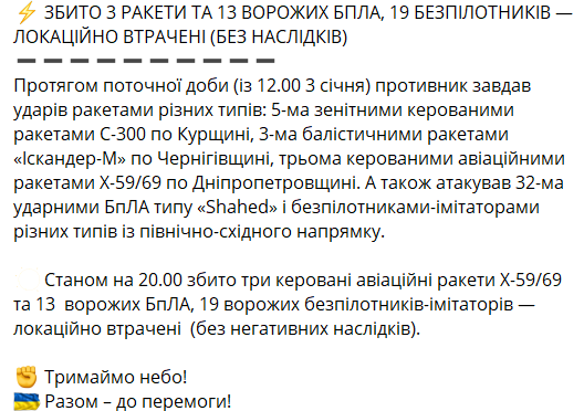 Массированная атака РФ — в силах ПВО отчитались об отпоре - фото 1