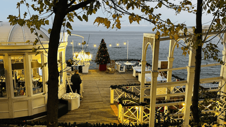 В Одесі пляж прикрасили новорічними ялинками та гірляндами — фото - 290x166