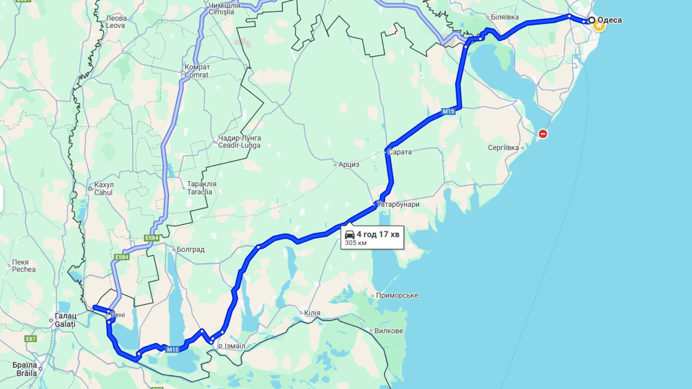 Очереди на границе и пробки на трассе Одесса-Рени