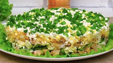 Салат "Березень" з куркою та грибами — ідеальний на 8 березня - 285x160