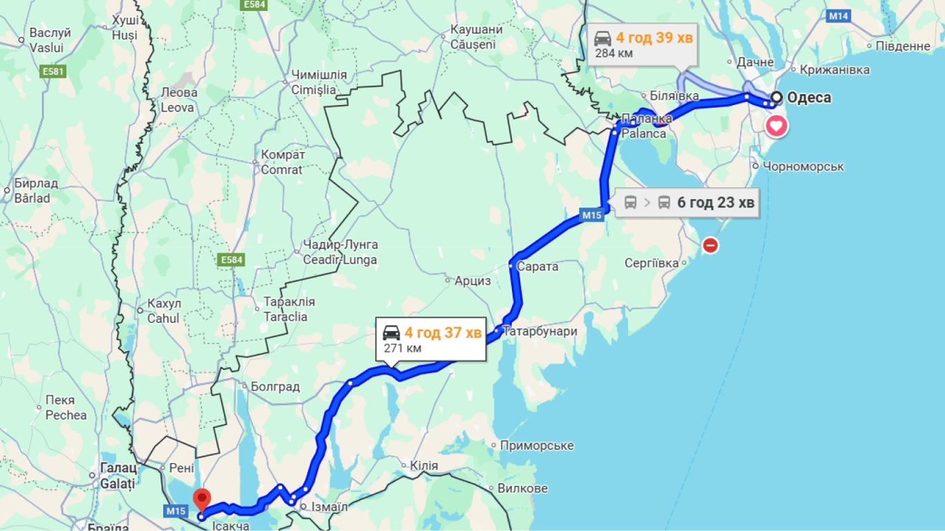 Затори на трасі Одеса Рені