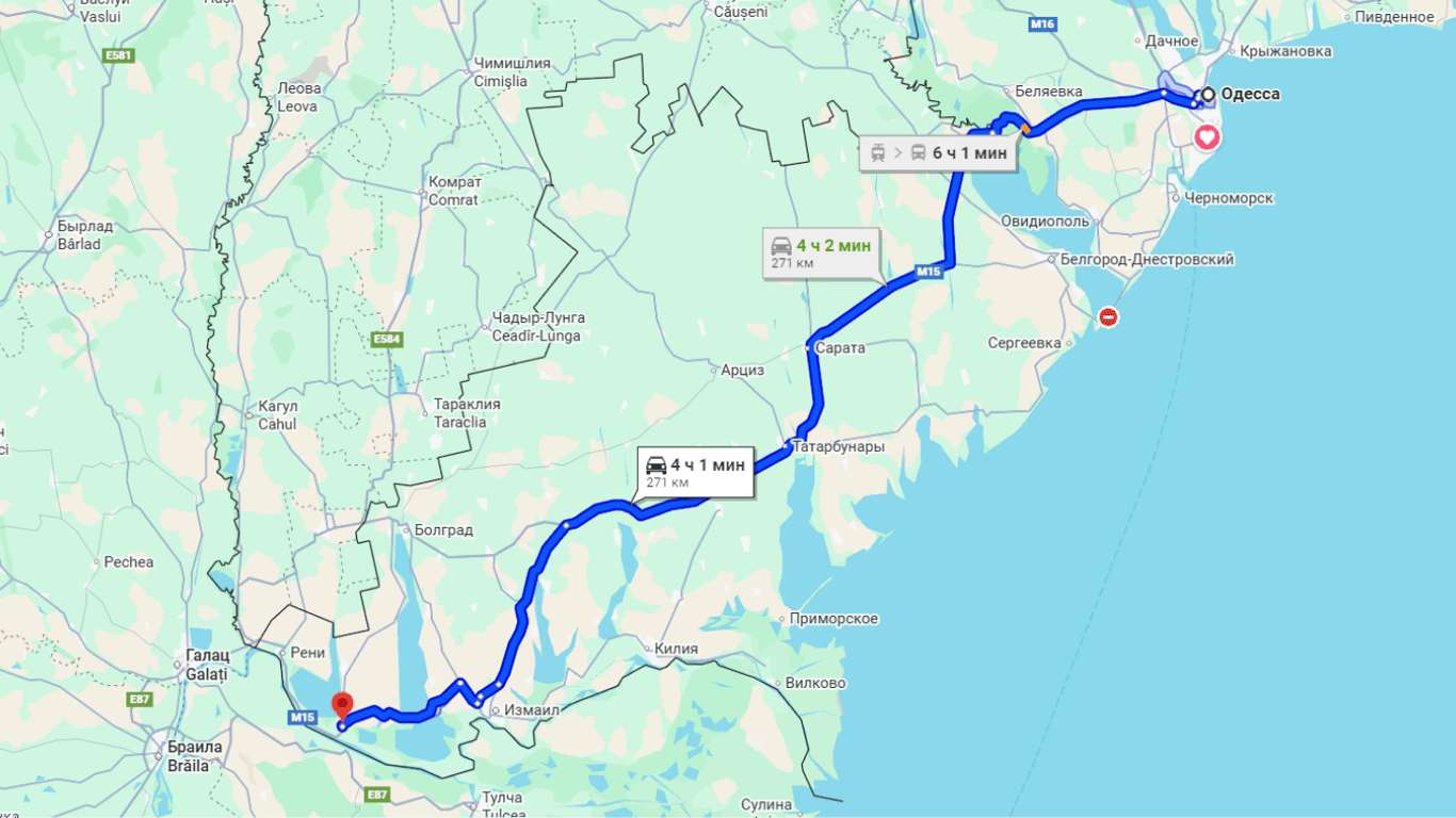 Затори до Орлівки на трасі Одеса-Рені