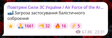 В Украине масштабная воздушная тревога из-за угрозы запусков "Орешника" - фото 4