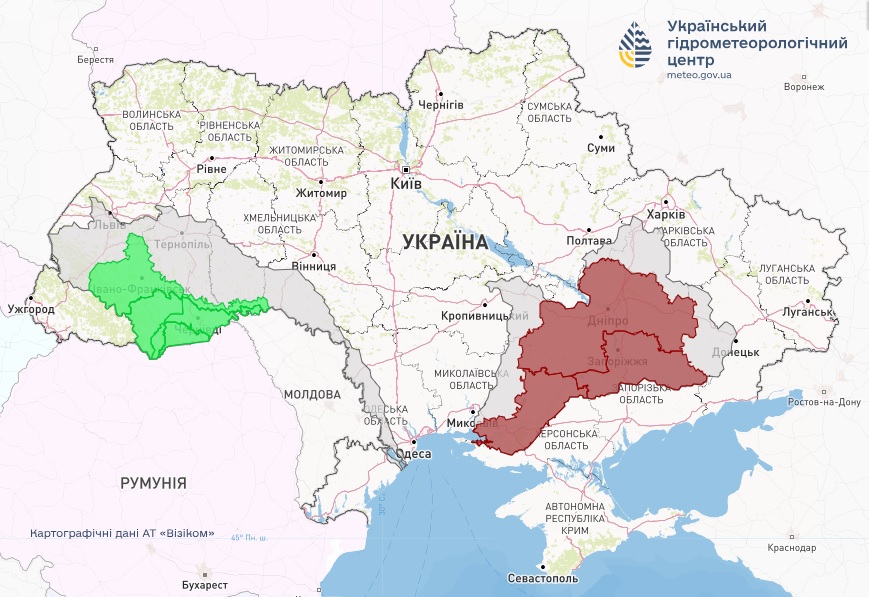 В яких областях України можливі підтоплення 14 червня