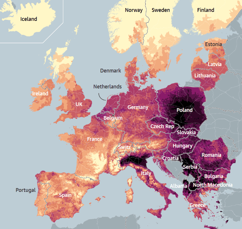 Забруднення повітря в Європі