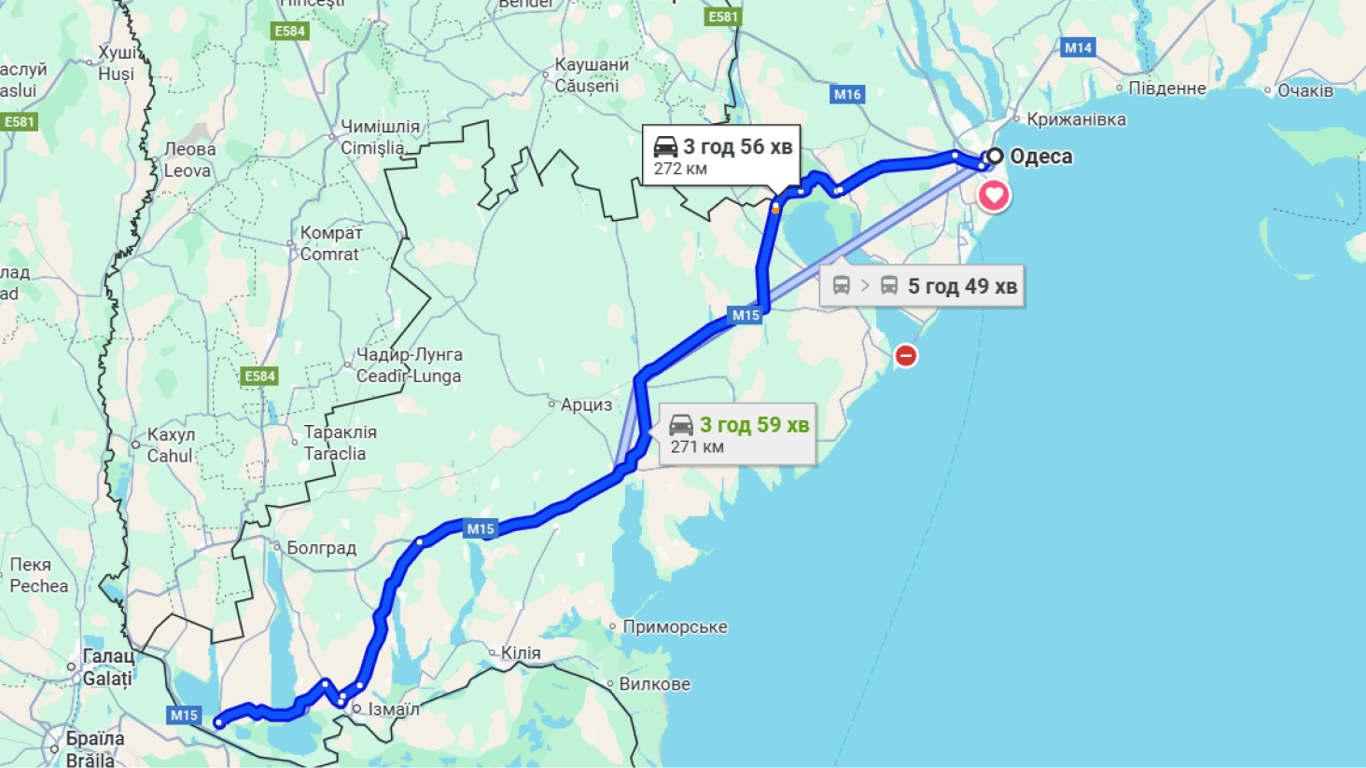 Затори на трасі Одеса-Рені