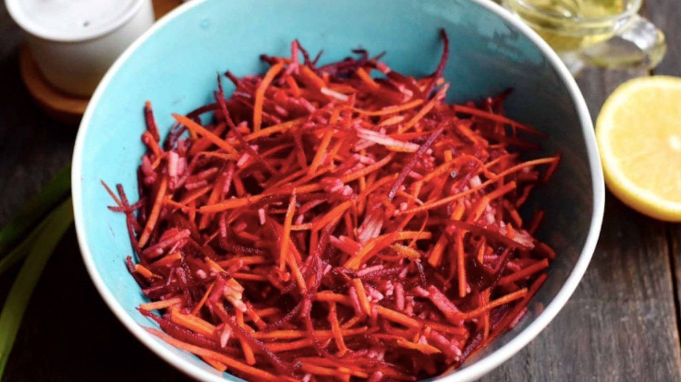 салат з буряком та морквою 