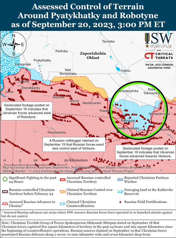 Карта бойових дій від ISW