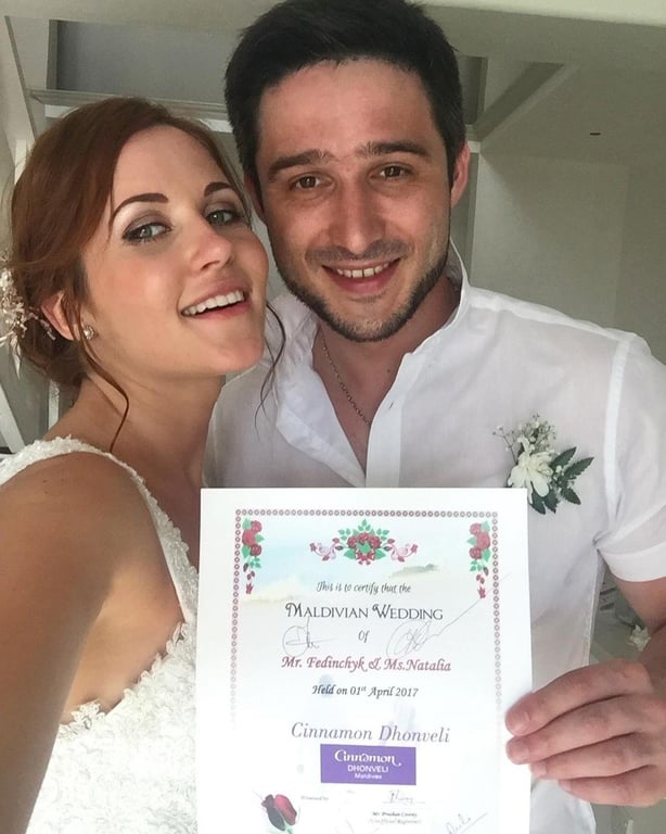 Акторка Нататалка Денисенко з чоловіком актором Андрієм Федінчиком. Фото: instagram.com/natalka_denisenko/