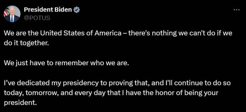 Байден заявив, що не залишить президентський пост достроково — деталі - фото 1