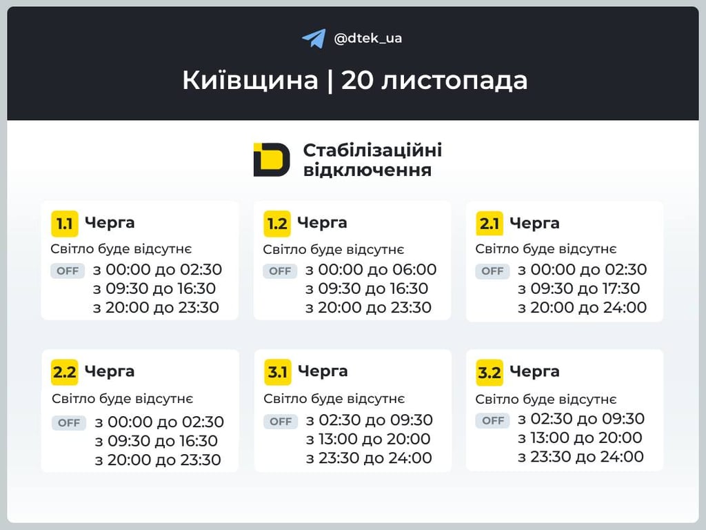 Як сьогодні вимикатимуть світло у Києві — оновлені графіки - фото 1