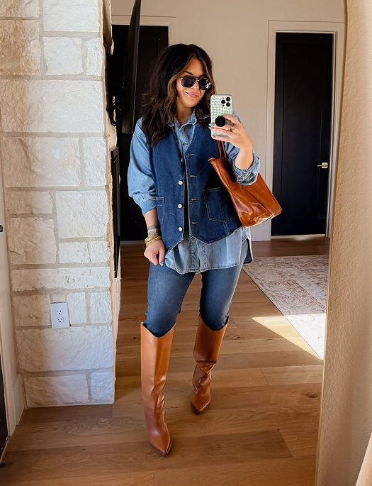 З чим носити джинси скінні цієї осені